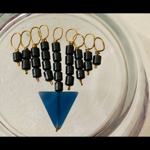 Pendant Hematite and blue Quartz